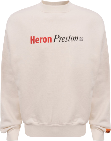 Heron Preston Felpa con stampa logo Wit