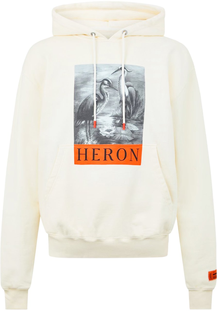 Heron Preston Bw Heron Logo Hoodie Wit