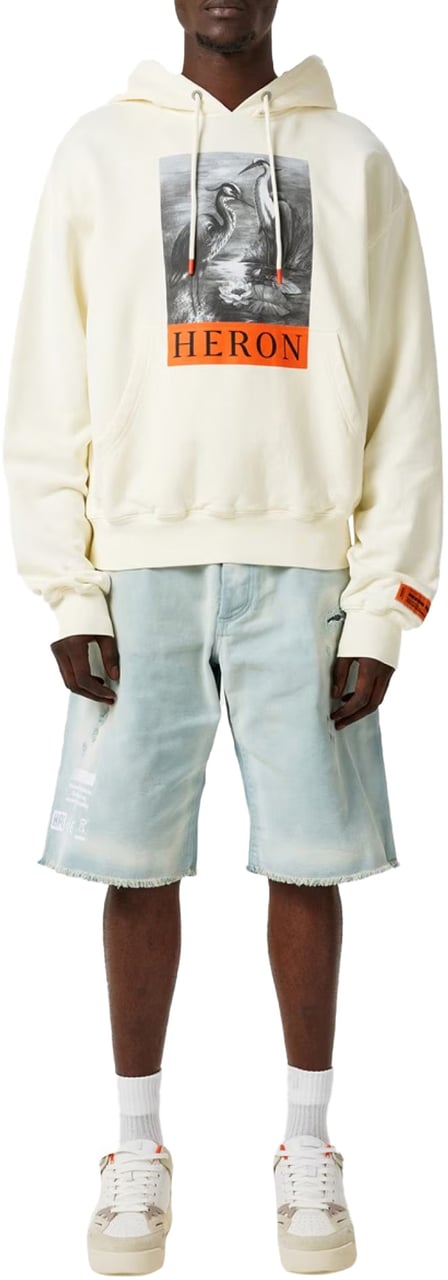 Heron Preston Bw Heron Logo Hoodie Wit