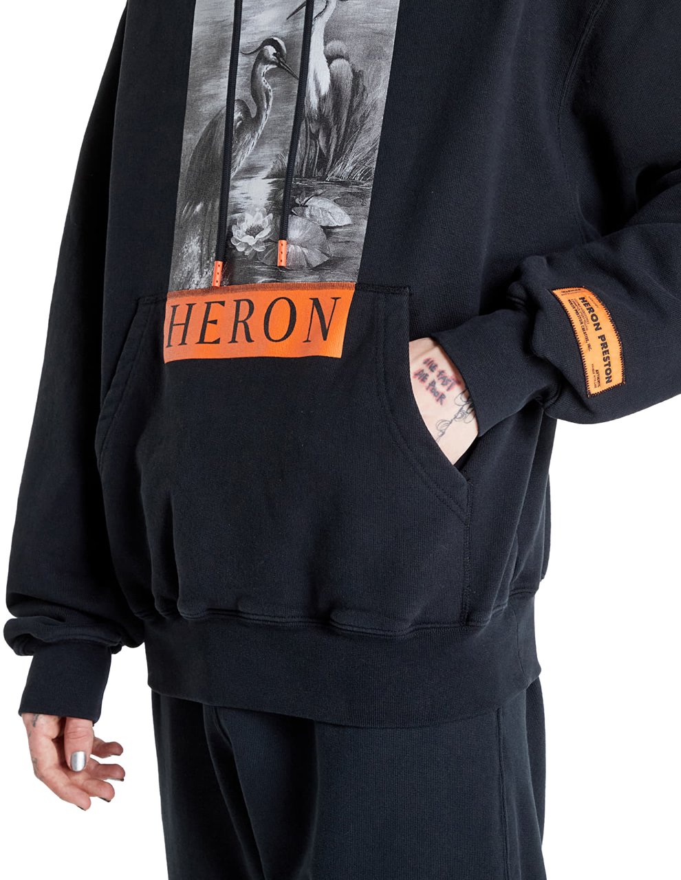 Heron Preston Bw Heron Logo Hoodie Zwart