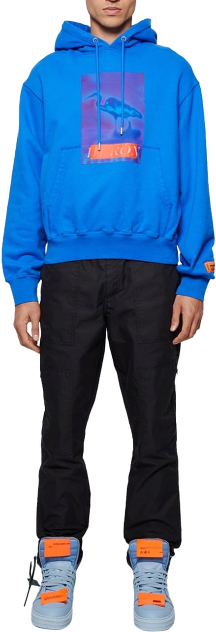 Heron Preston Heron Censored Logo Hoodie Blauw