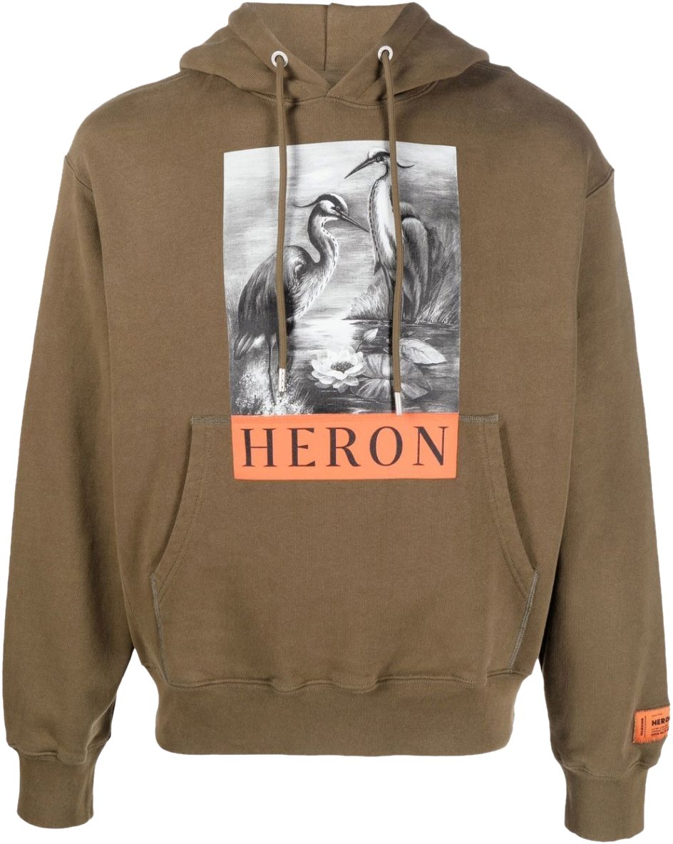 Heron Preston Heron Bw Logo Hoodie Groen
