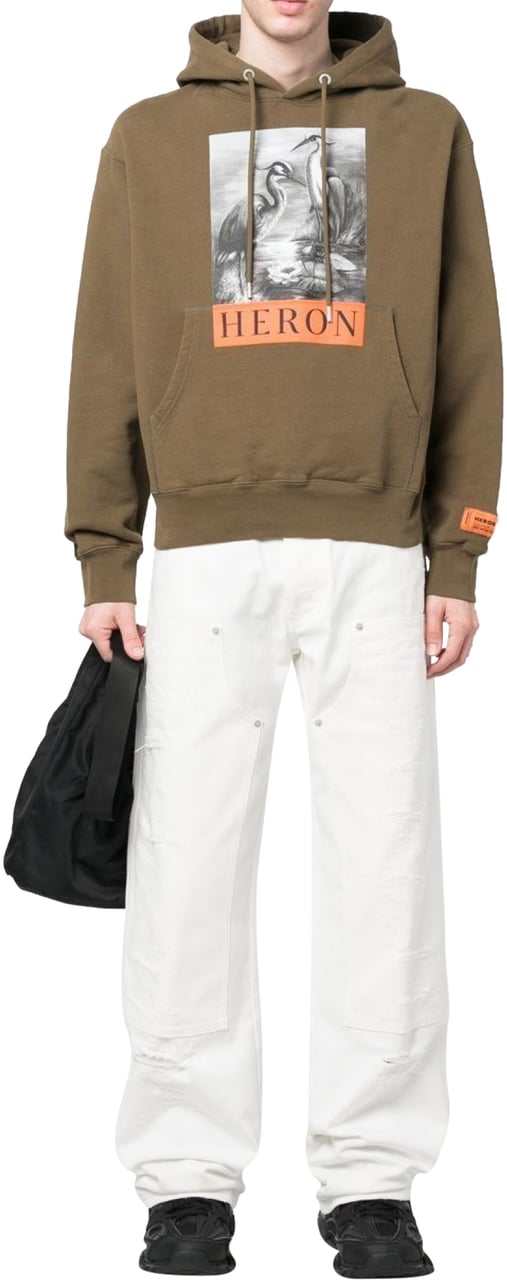 Heron Preston Heron Bw Logo Hoodie Groen