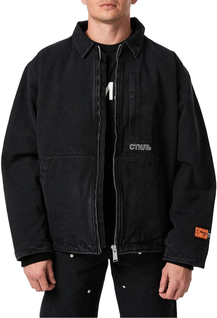 Heron Preston Ctnmb Canvas Padded Jacket Zwart