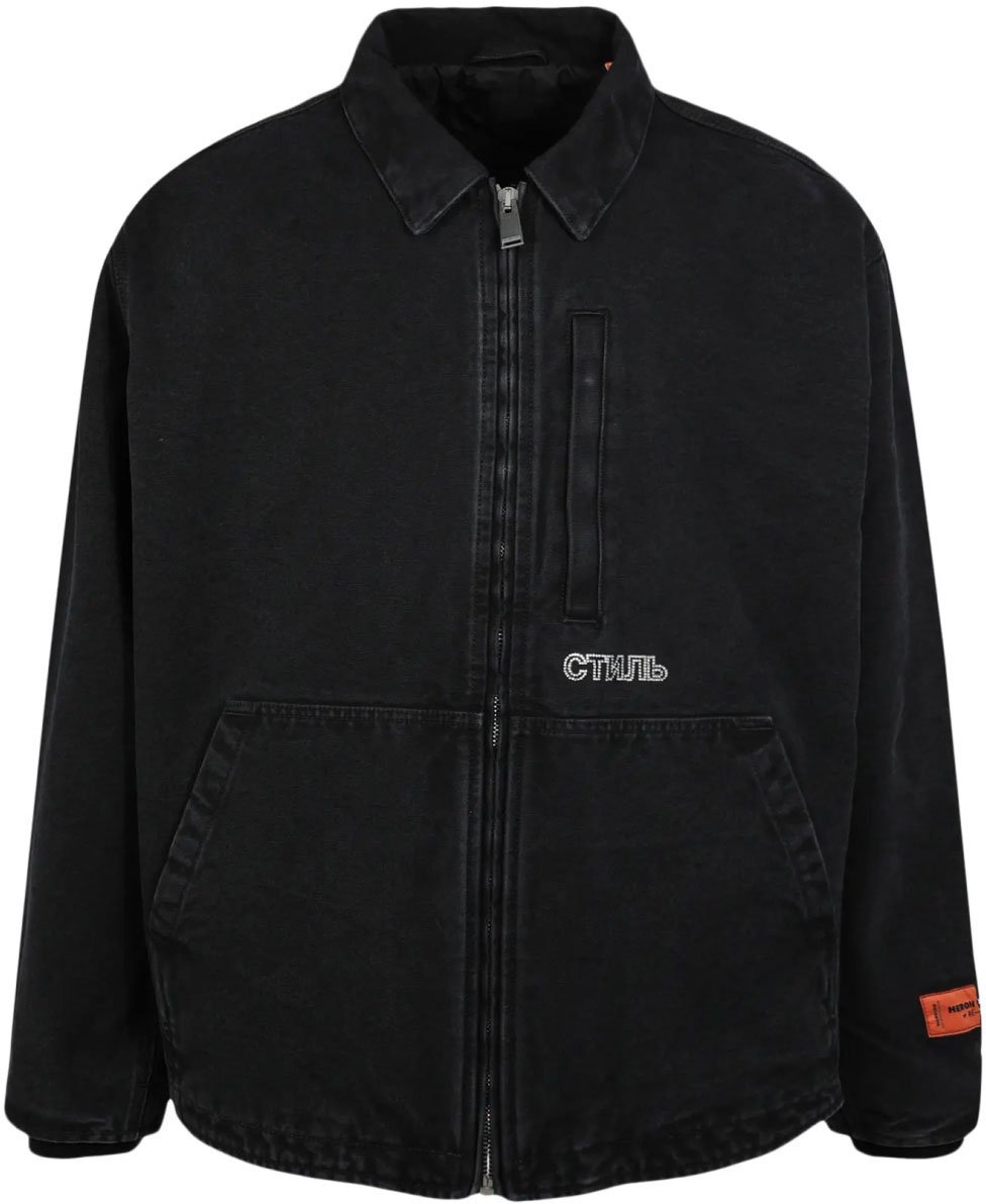 Heron Preston Ctnmb Canvas Padded Jacket Zwart