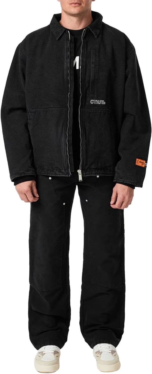 Heron Preston Ctnmb Canvas Padded Jacket Zwart