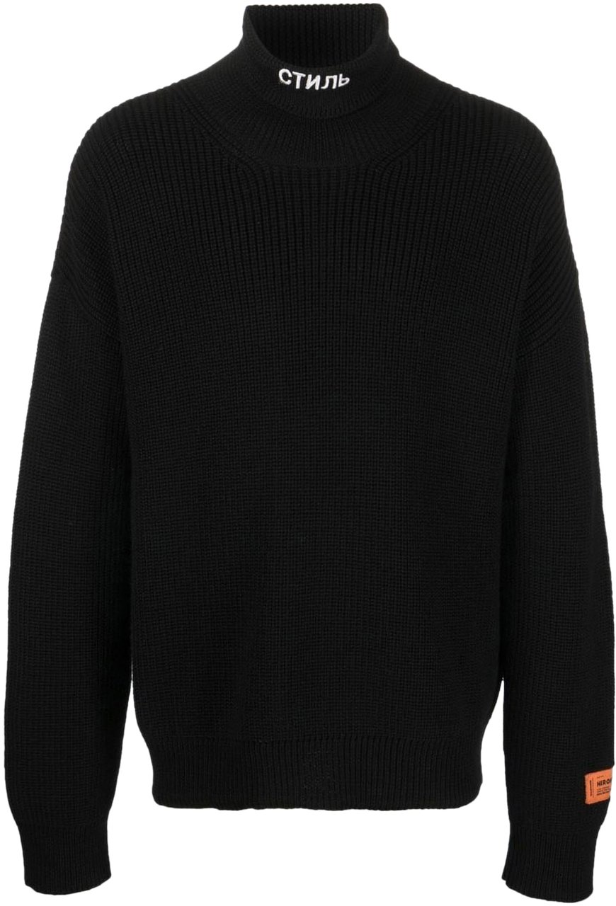 Heron Preston Ctnmb Knit Rollneck Sweater Zwart