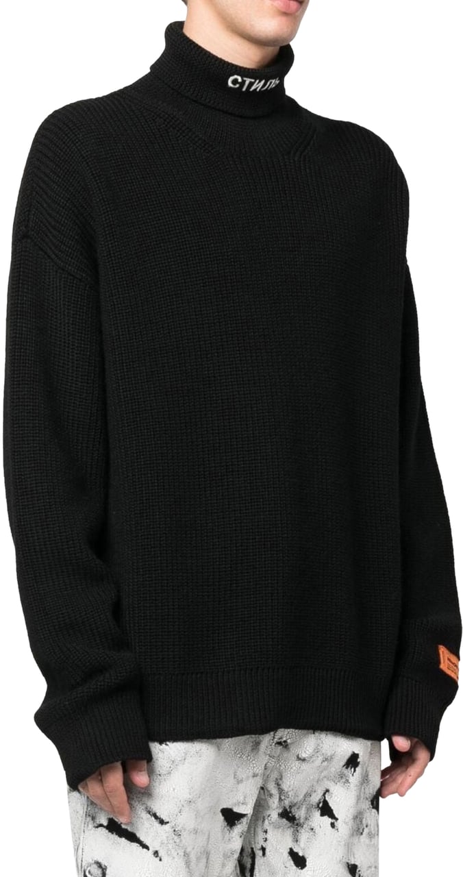 Heron Preston Ctnmb Knit Rollneck Sweater Zwart