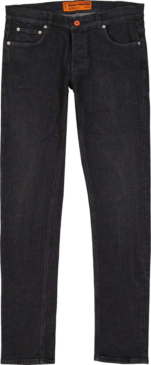 Heron Preston Cotton Denim Slim Jeans Zwart