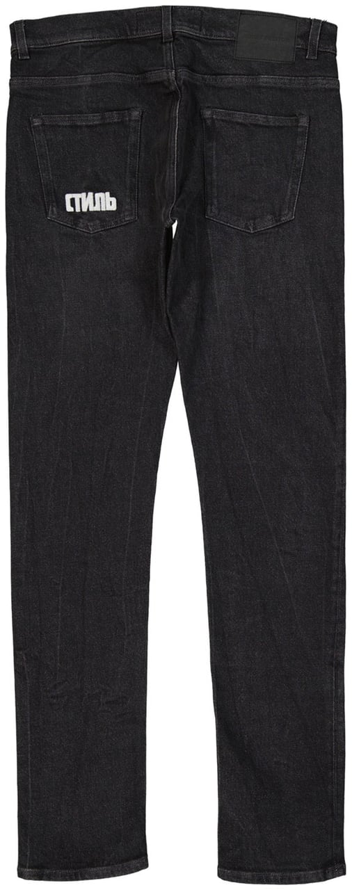 Heron Preston Cotton Denim Slim Jeans Zwart