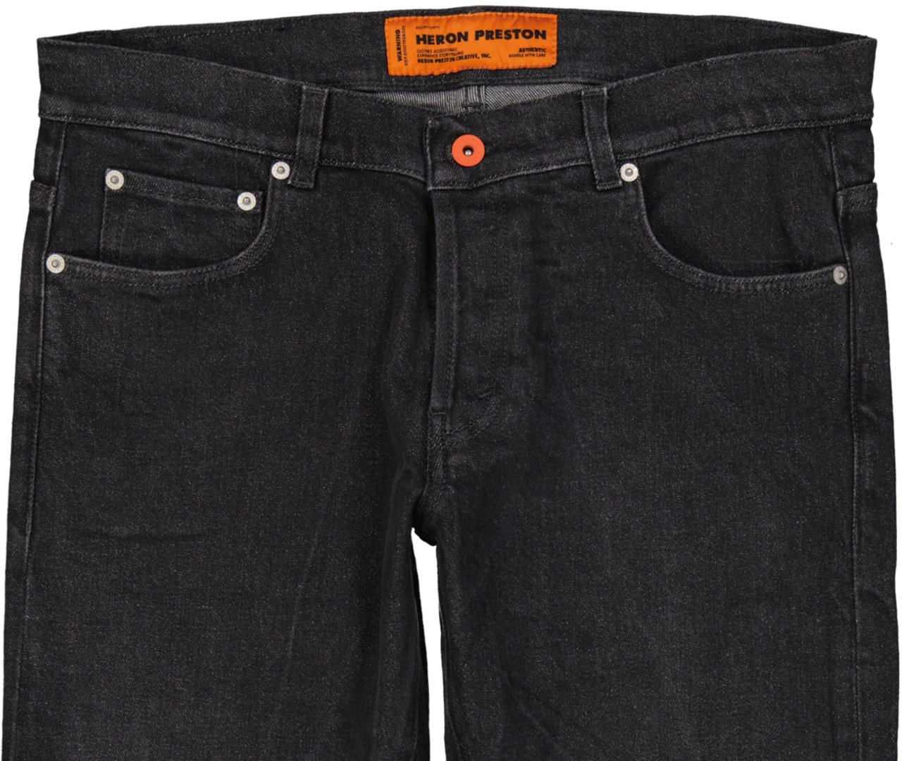 Heron Preston Cotton Denim Slim Jeans Zwart