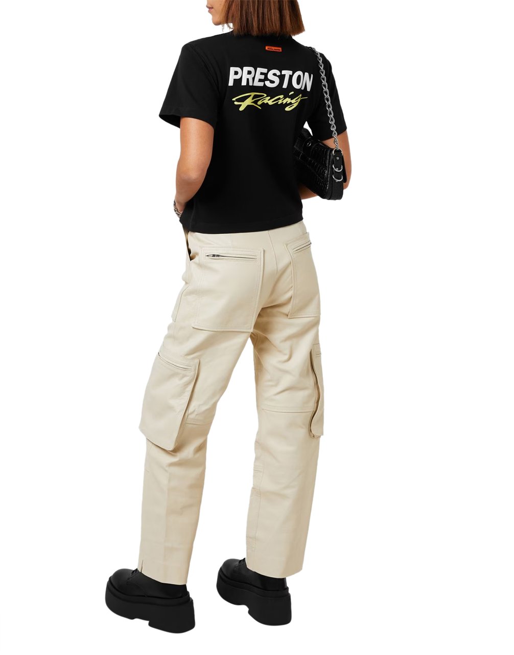 Heron Preston Preston Racing Logo T-shirt Zwart