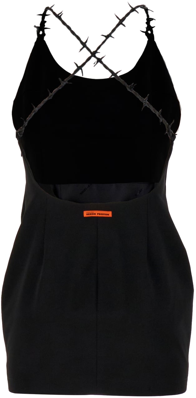 Heron Preston Heron Preston Black stretch polyester blend mini dress Zwart