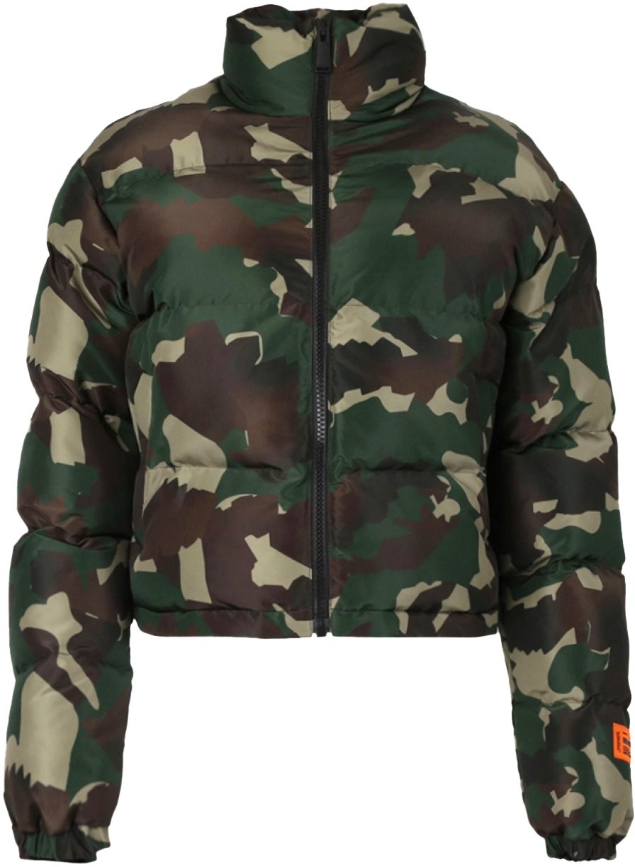 Heron Preston Nylon Camo Puffer Jacket Groen