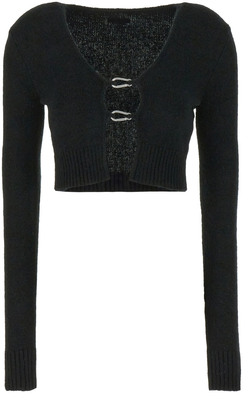 Heron Preston Heron Preston Black stretch acrylic blend cardigan Zwart