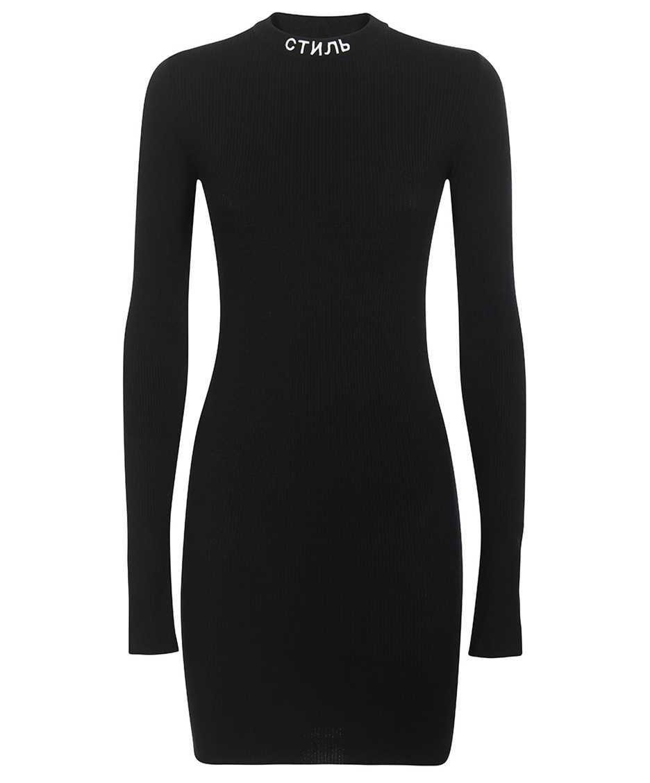 Heron Preston Ribbed knit dress Zwart