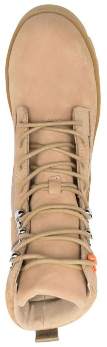 Heron Preston Lace-up Military Boots Beige