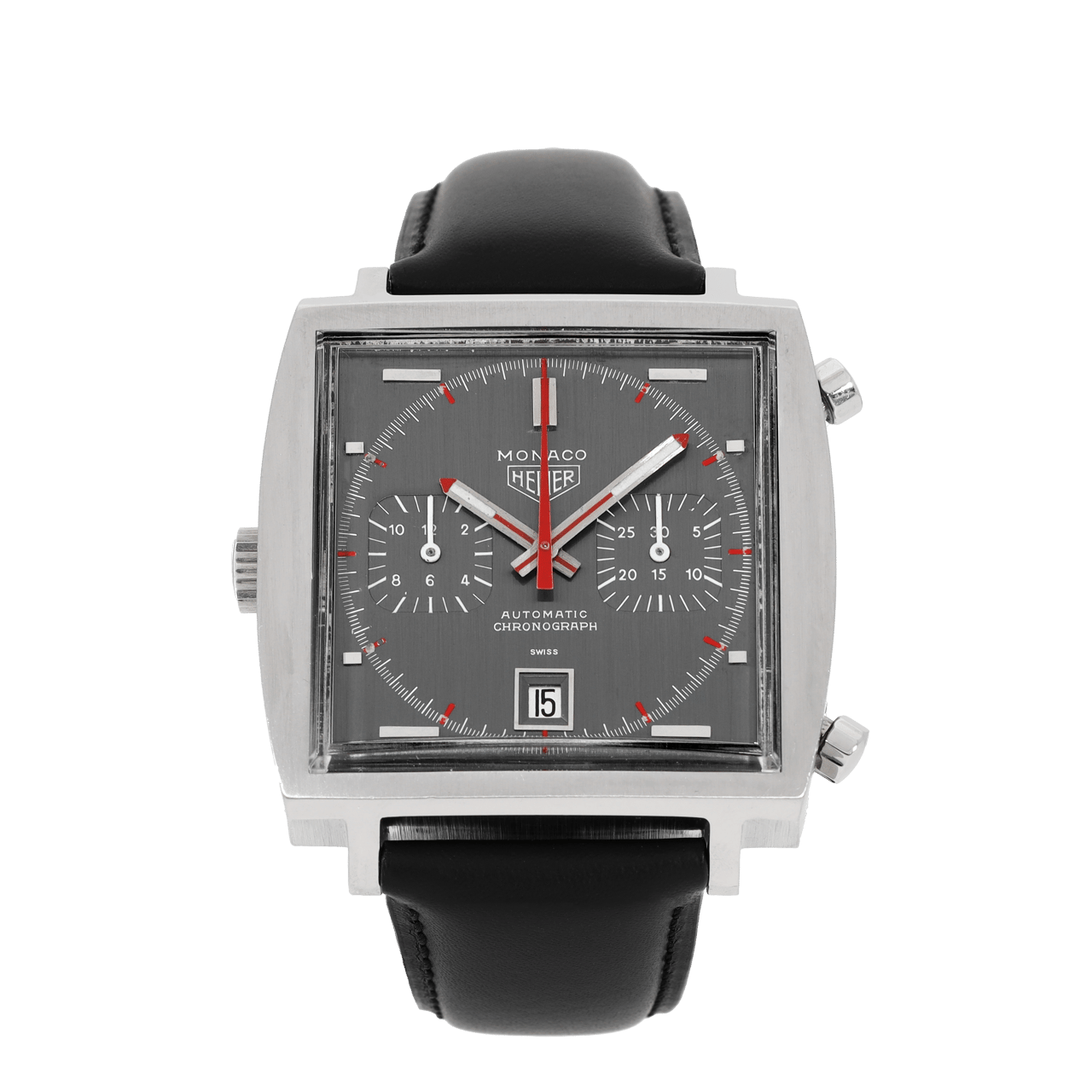Heuer Monaco Zwart