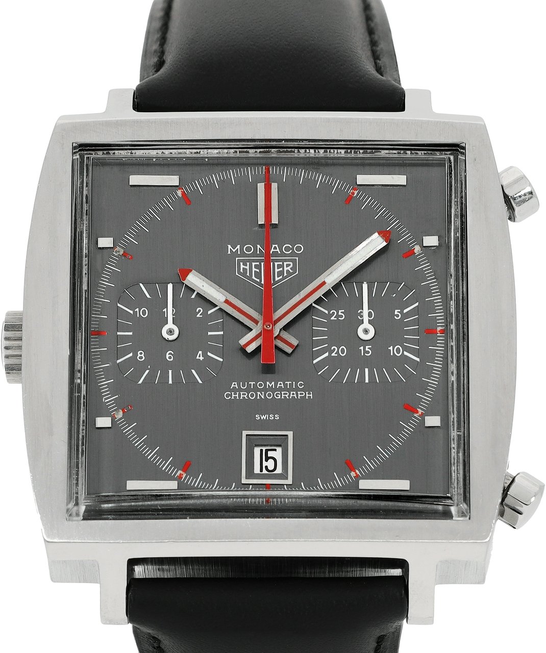 Heuer Monaco Zwart