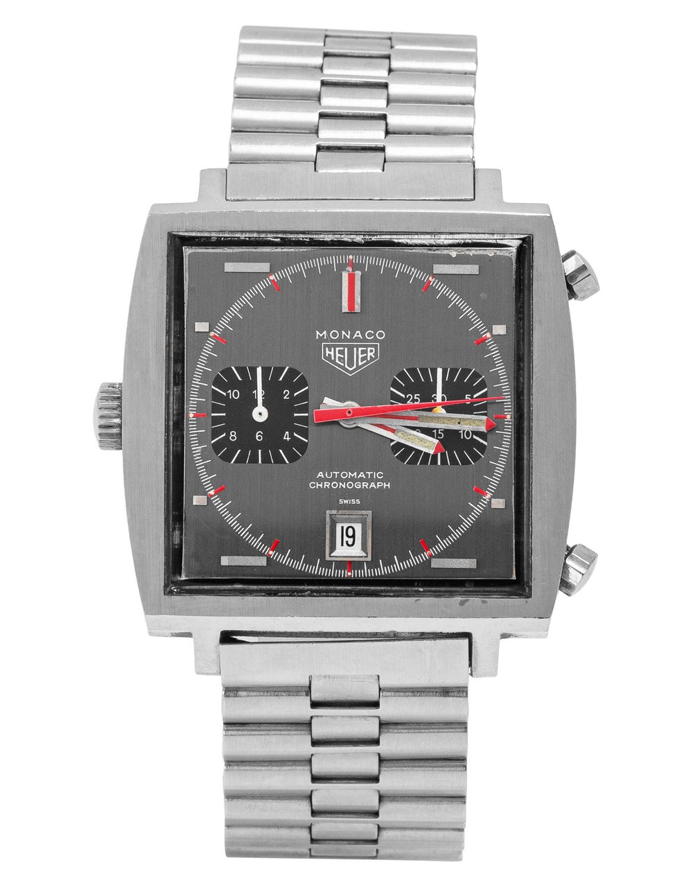 Heuer Monaco Zwart