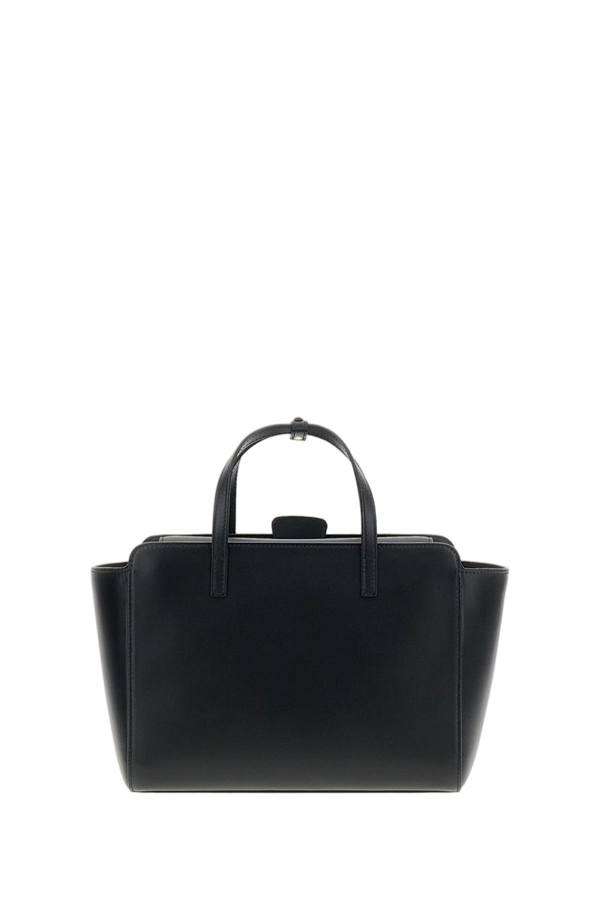 Hidesins Black Leather Flap M Crossbody Bag Zwart