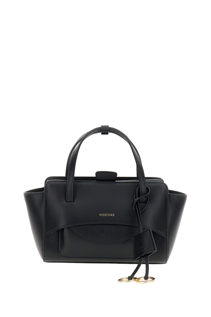 Hidesins Black Flap S Soft Leather Shoulder Bag Zwart