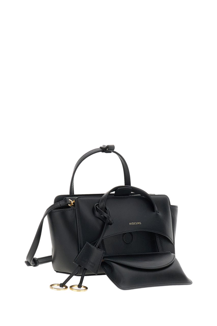 Hidesins Black Flap S Soft Leather Shoulder Bag Zwart