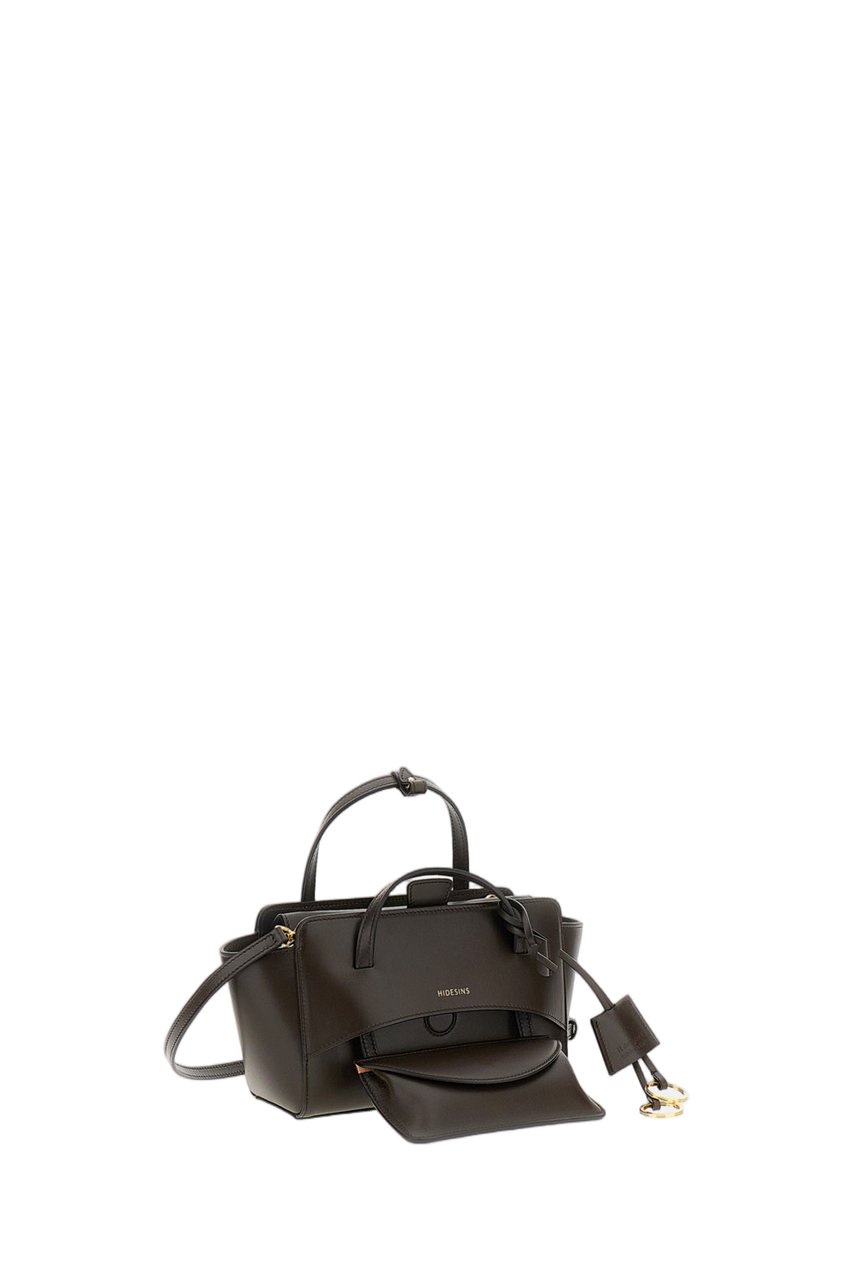 Hidesins Brown Leather Flap S Crossbody Bag Bruin