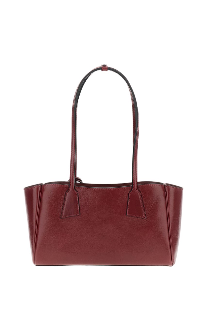 Hidesins Red Shopper S Brushed Leather Shoulder Bag Rood