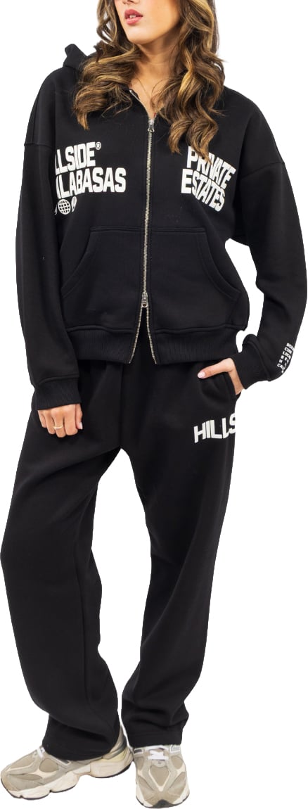 Hillside the Label Calabasas Trainingspak met Vest Zwart