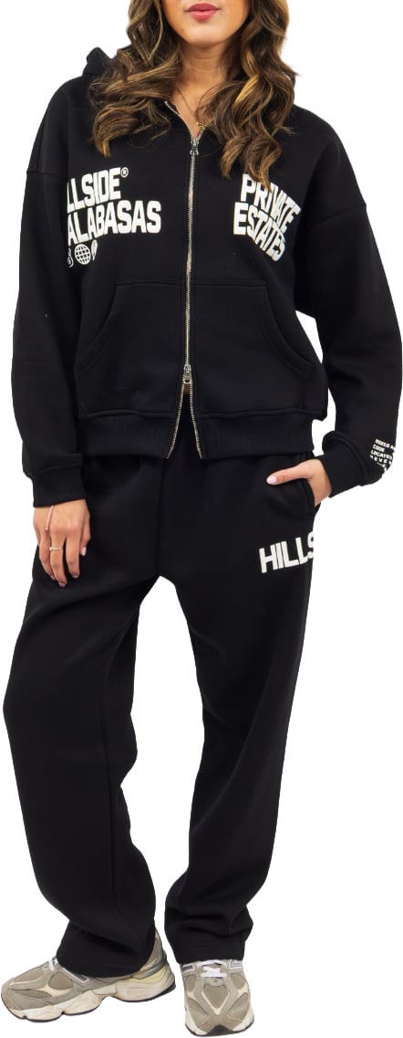 Hillside the Label Calabasas Trainingspak met Vest Zwart