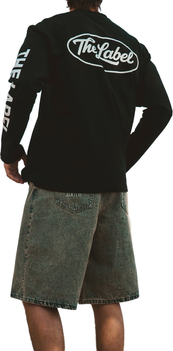 Hillside the Label Longsleeve Classic Logo Zwart