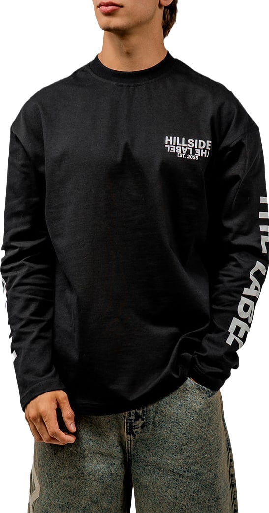 Hillside the Label Longsleeve Classic Logo Zwart