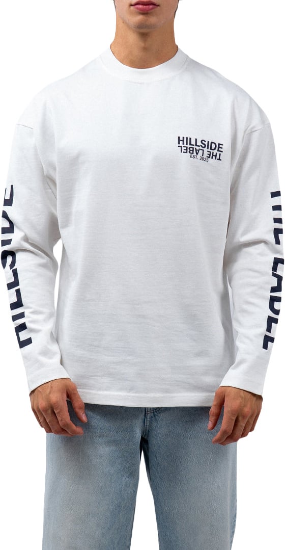 Hillside the Label Longsleeve Classic Logo Wit