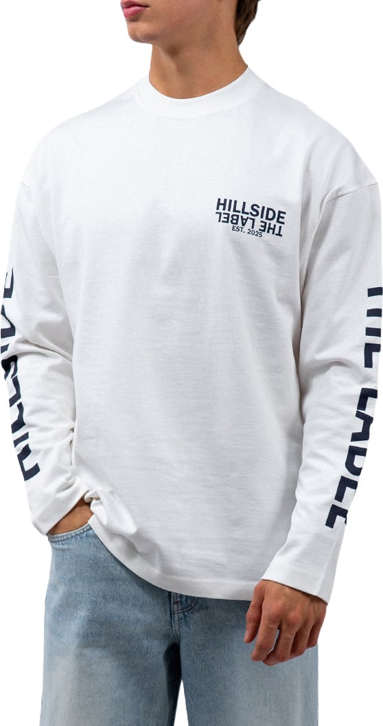 Hillside the Label Longsleeve Classic Logo Wit