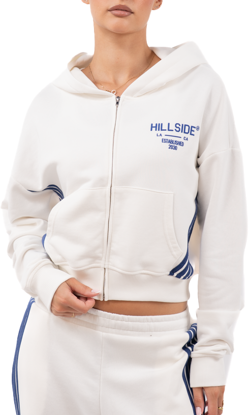 Hillside the Label Stripe Track Vest Wit