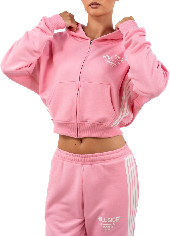 Hillside the Label Stripe Track Vest Roze