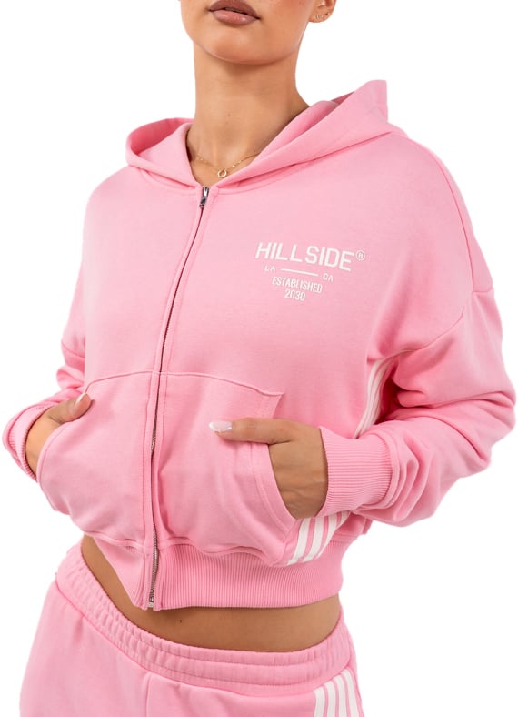 Hillside the Label Stripe Track Vest Roze