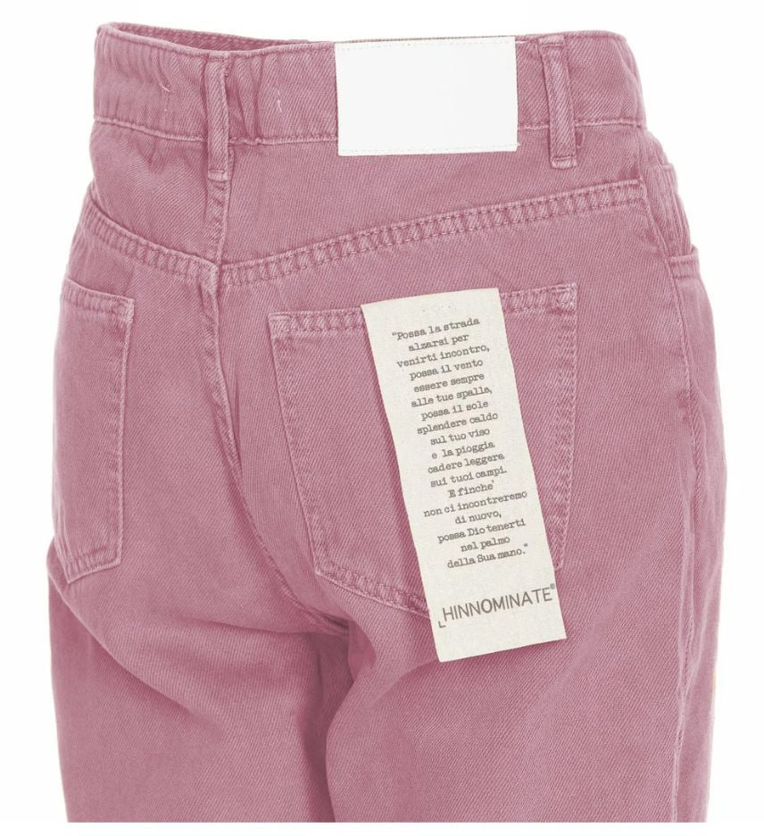 Hinnominate Hinnominate Pink Cotton Jeans & Pants Roze