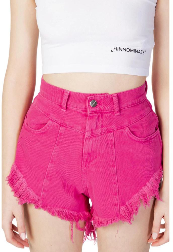 Hinnominate Fuchsia Cotton Short And Mini Shorts Roze