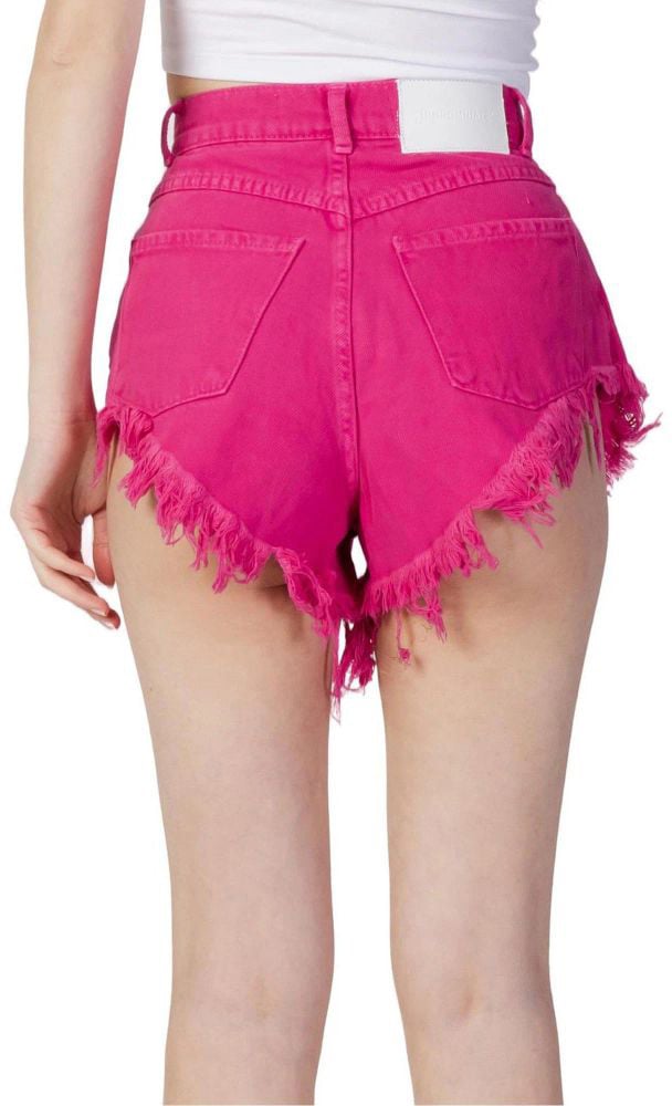 Hinnominate Fuchsia Cotton Short And Mini Shorts Roze