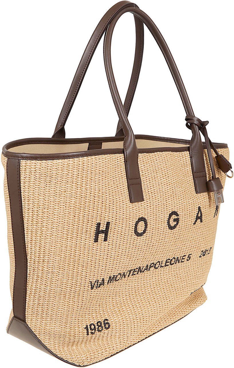 HOGAN ADDRESS SHOPPING MEDIA TESS. RAFIA Beige