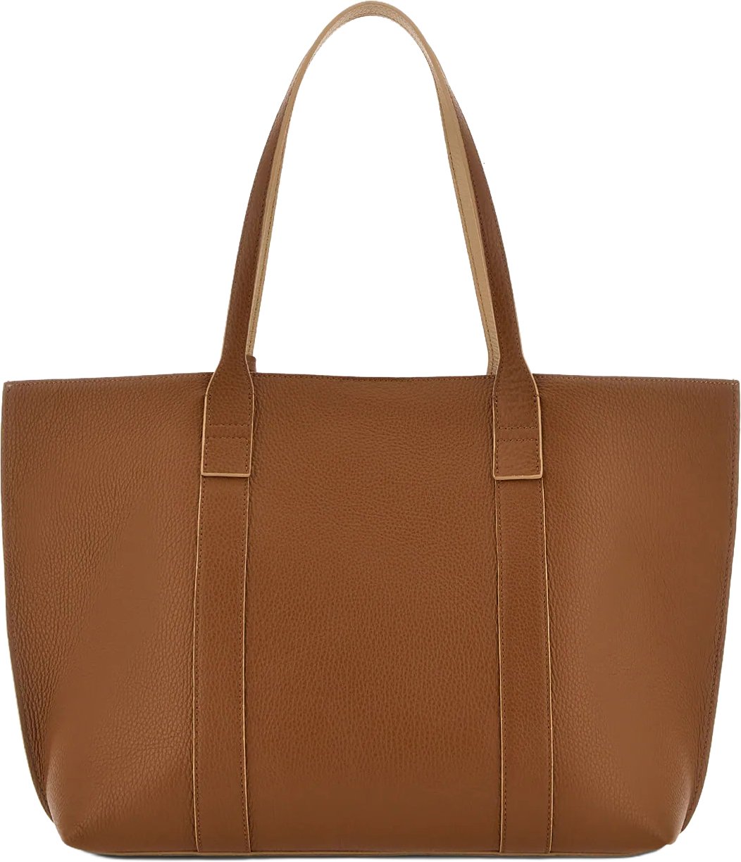 HOGAN Cuoio Script Shopping Media Shopping Bag Bruin