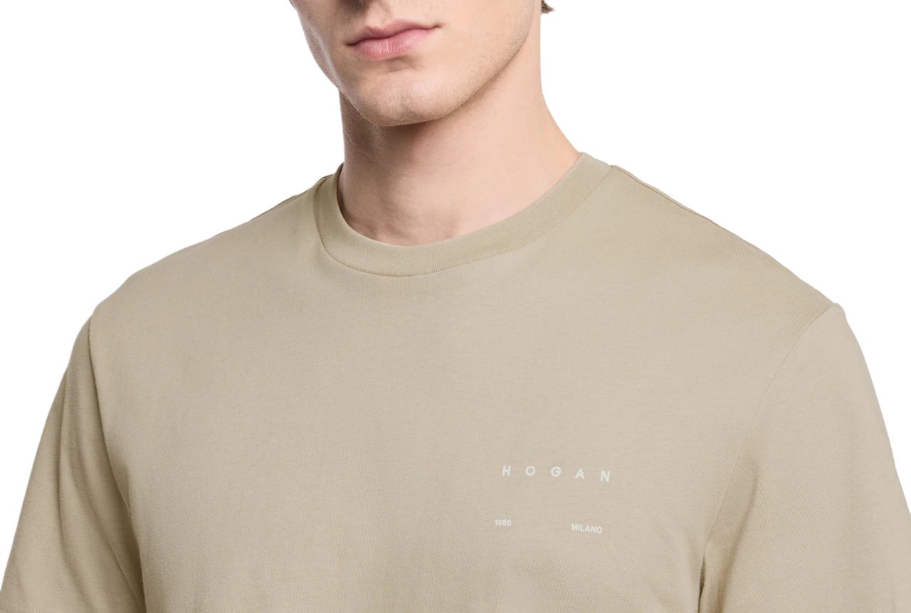 HOGAN T-Shirts And Polos Ecru Beige