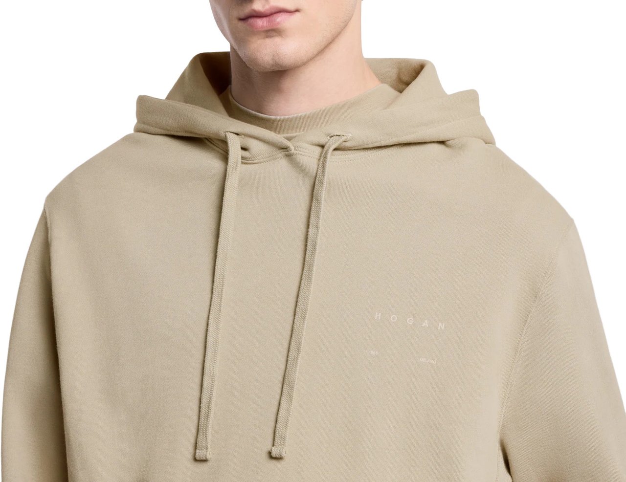 HOGAN Ecru Hoodie Sweatshirt Neutraal