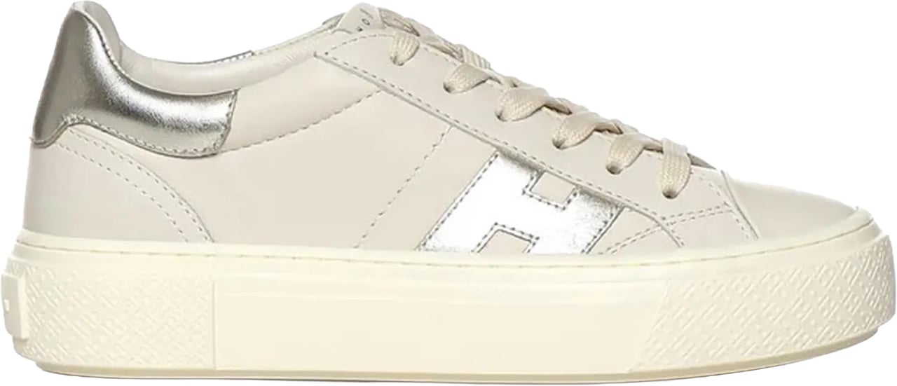 HOGAN Flat Shoes Yogurt/Platino Wit