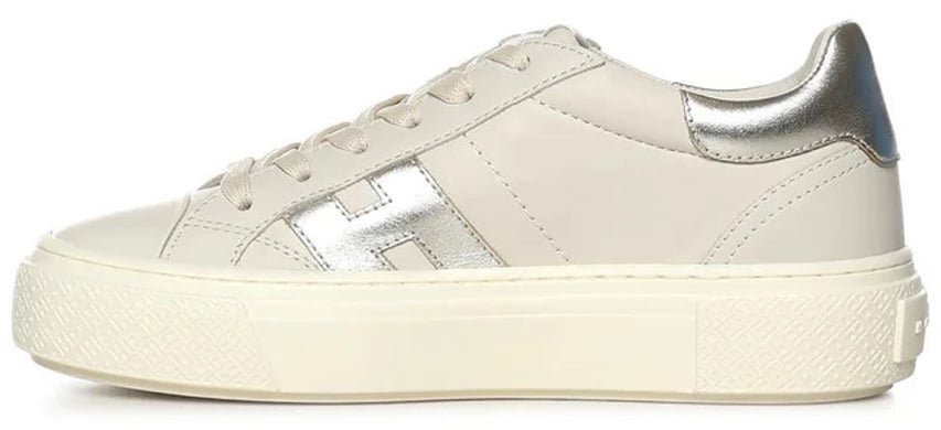 HOGAN Flat Shoes Yogurt/Platino Wit