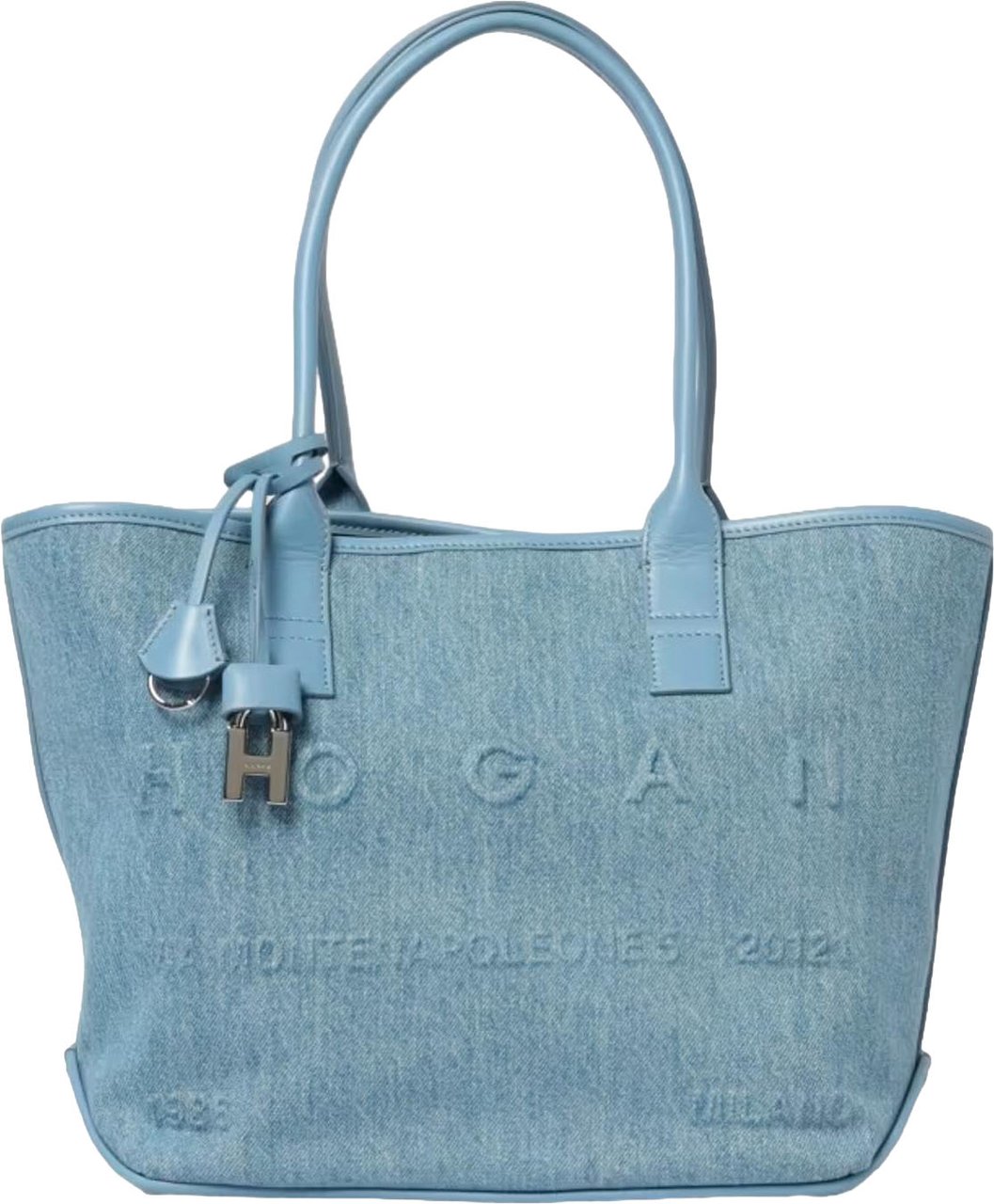HOGAN Address Small Fabric Shopping Bag Blauw