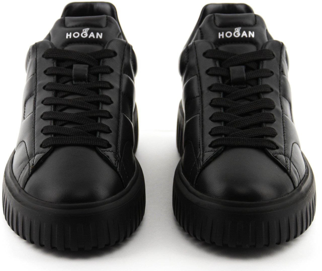 HOGAN H-stripes Black Leather Zwart