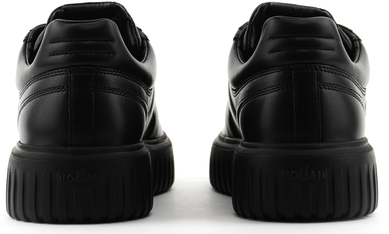 HOGAN H-stripes Black Leather Zwart